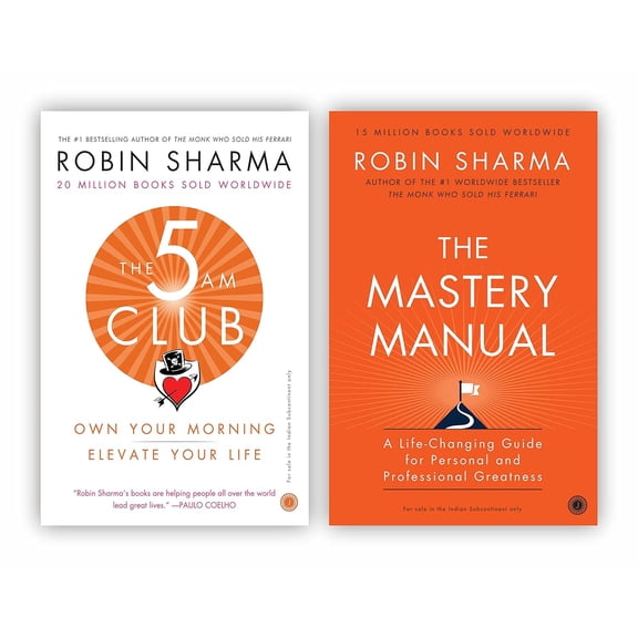 Robin Sharma Transformation Duo The 5 AM Club & The Mastery Manual: Build Habits of Success and Greatness