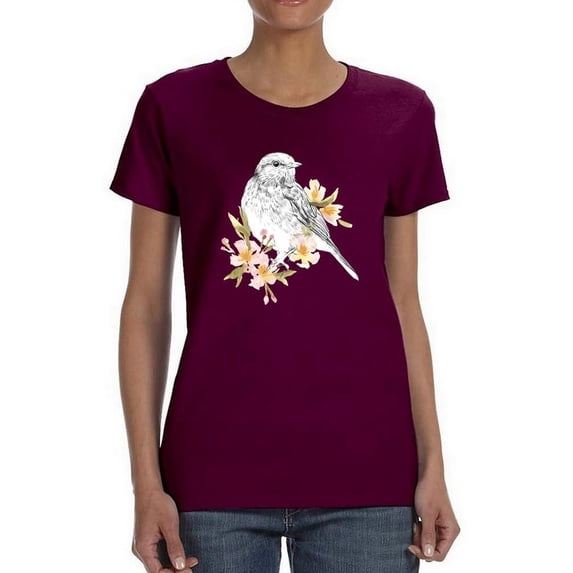 Robin Sketch T-Shirt Women -Emma Scarvey Designs, Female 4X-Large