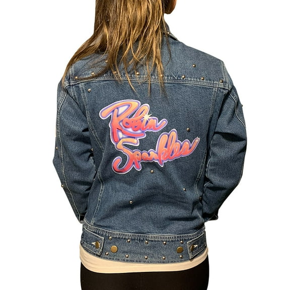 Robin Sparkles Denim Jacket Womens Costume How I Met Your Mother TV Scherbatsky