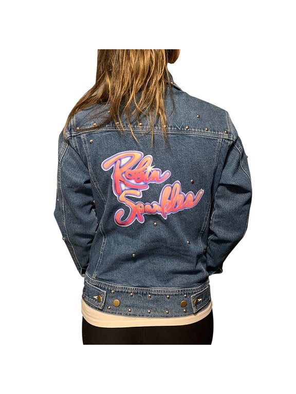 Robin Sparkles Denim Jacket Womens Costume How I Met Your Mother TV Scherbatsky