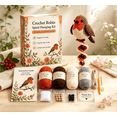 thumbnail image 1 of Robin Spiral Hanging Crochet Kit Full DIY Craft Supplies for Christmas Handmade Ornament Comes with Yarn Tools and Detailed Guide (Robin), 1 of 9