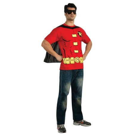 DC Comics Classic Robin Costume Top for Adults by Rubies, Men's XL