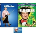 thumbnail image 1 of Robin Williams Comedy Double Feature Flubber & Mrs. Doubtfire 2 DVD Set Includes Cinema Movie Time Glossy Print Art Card, 1 of 4