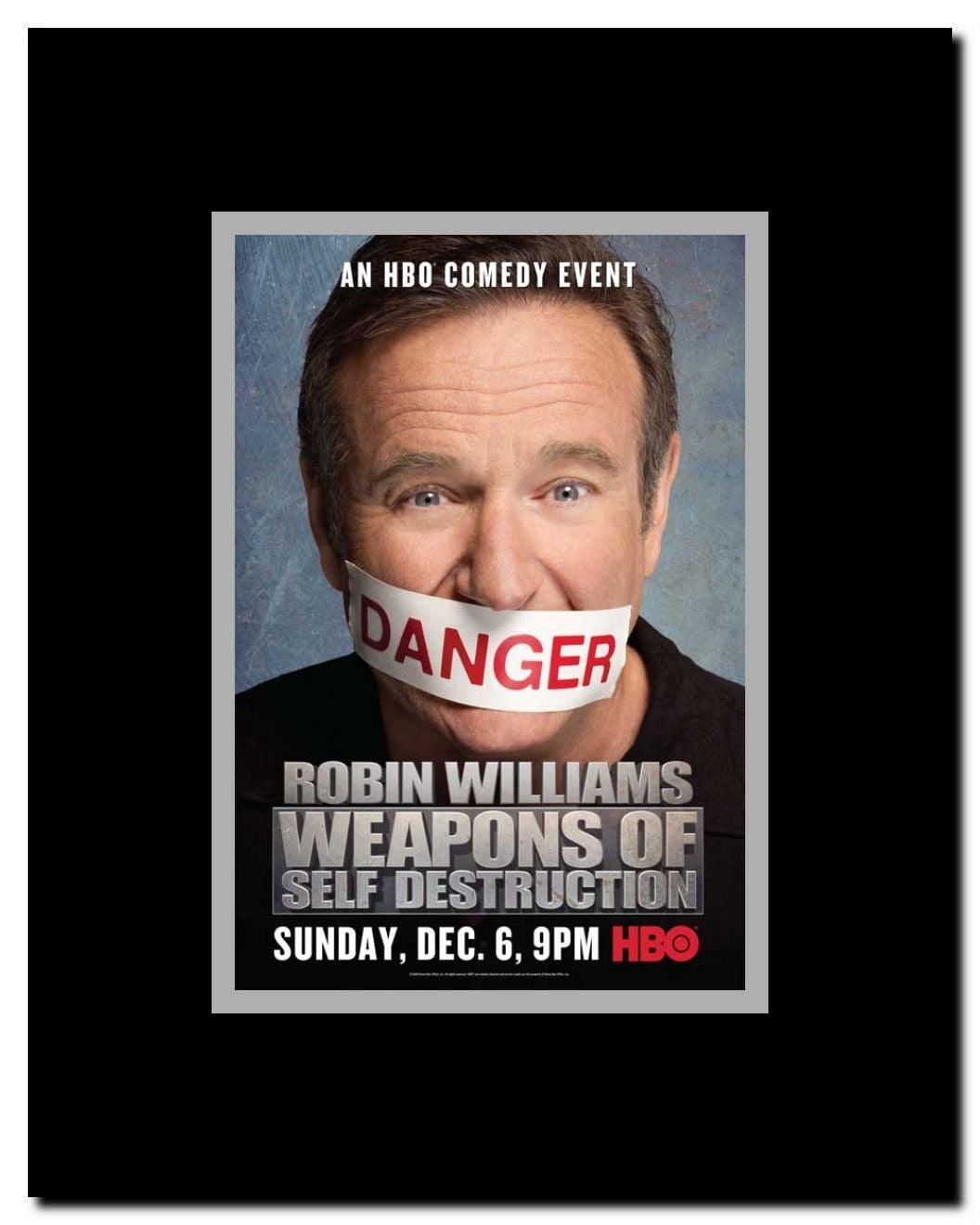 Robin Williams: Weapons of Self Destruction Framed Movie Poster