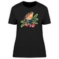 thumbnail image 1 of Robin With Branch Of Berries Tee Women's -Image by Shutterstock, 1 of 2