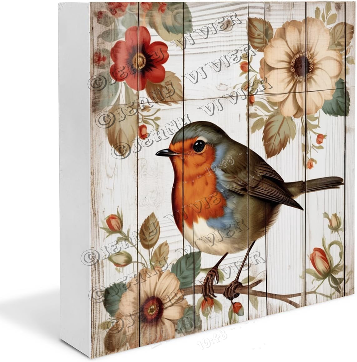 Robin. Shop Sign Robin Wooden Box Sign Robin Bird Gifts Funny Bird Design Boho Decor for ...