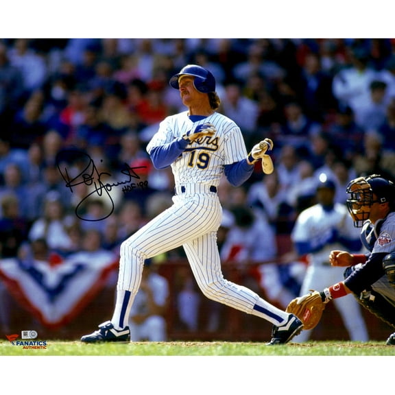 Robin Yount Milwaukee Brewers Autographed 16'' x 20'' Horizontal Swing Photograph with "HOF 99" inscription - Fanatics Authentic Certified