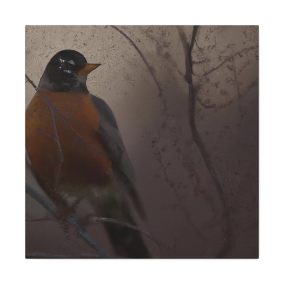 Robin in Repose. - Canvas