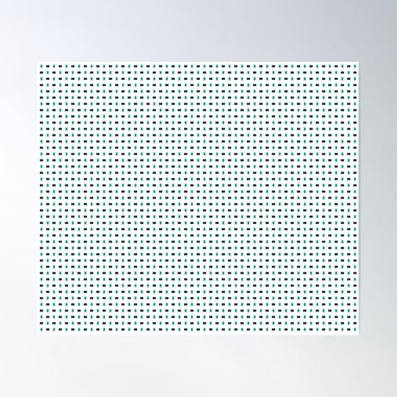 Robins Egg Blue Rectangle Retro Pattern Robins Egg Blue Rectangle Retro Pattern Poster Wall Art, Modern Wall Decor For Living Room Bedroom, 24x36 UNFRAMED
