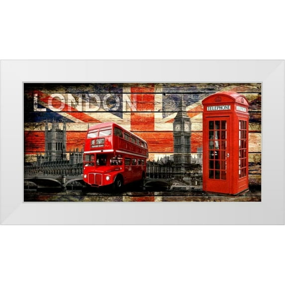 Robins, John H. 32x18 White Modern Wood Framed Museum Art Print Titled - UK Collage 4