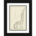 thumbnail image 1 of Robinson 23x32 Black Ornate Wood Framed with Double Matting Museum Art Print Titled - Asia Bay of DEstaing Russia - Robinson 1798, 1 of 4