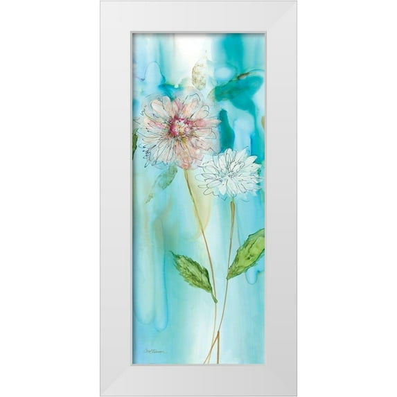 Robinson, Carol 10x18 White Modern Wood Framed Museum Art Print Titled - Garden Flow II