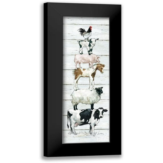 Robinson, Carol 11x24 Black Modern Framed Museum Art Print Titled - Farm Stack