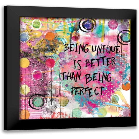 Robinson, Carol 12x12 Black Modern Framed Museum Art Print Titled - Being Unique