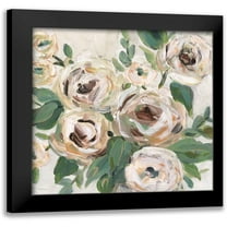 Robinson, Carol 12x12 Black Modern Framed Museum Art Print Titled - Bright Floral Depth