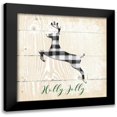 thumbnail image 1 of Robinson, Carol 12x12 Black Modern Framed Museum Art Print Titled - Buffalo Check Deer, 1 of 5