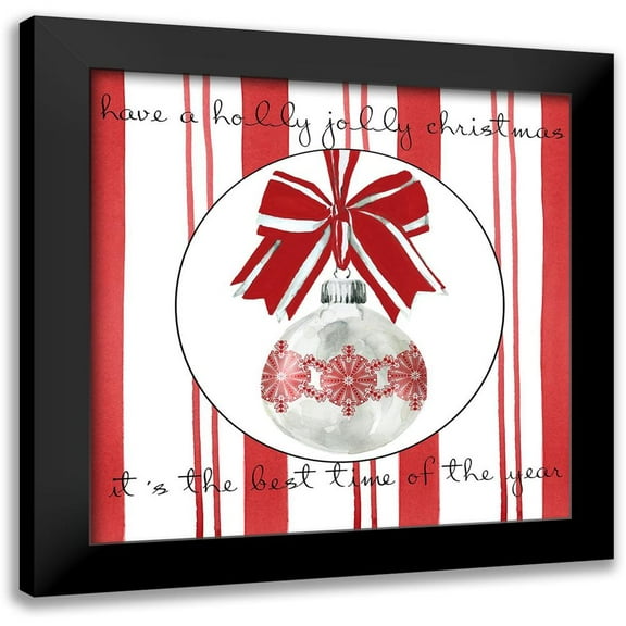 Robinson, Carol 12x12 Black Modern Framed Museum Art Print Titled - Candy Cane Christmas I