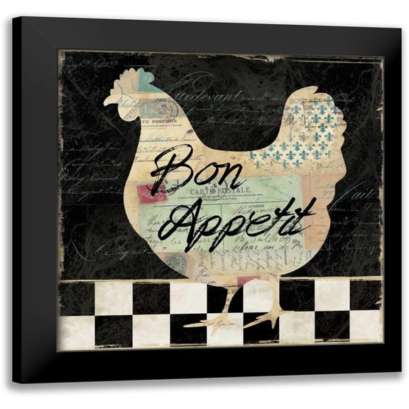 Robinson, Carol 12x12 Black Modern Framed Museum Art Print Titled - French Hen