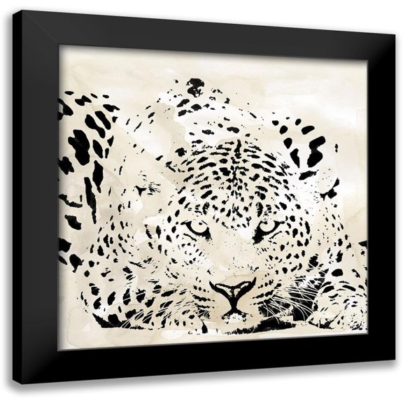 Robinson, Carol 12x12 Black Modern Framed Museum Art Print Titled - Leopard Spots III
