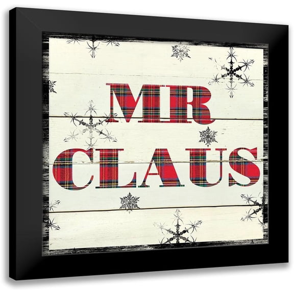 Robinson, Carol 12x12 Black Modern Framed Museum Art Print Titled - Mr. Claus