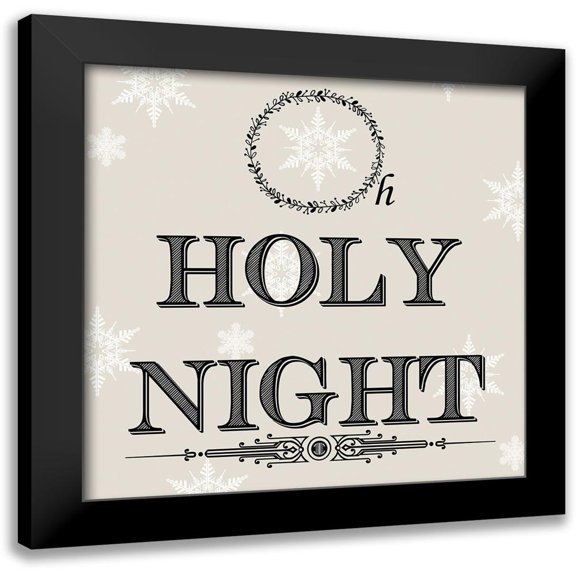 Robinson, Carol 12x12 Black Modern Framed Museum Art Print Titled - Oh Holy Night