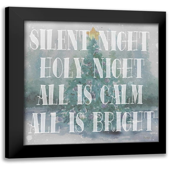 Robinson, Carol 12x12 Black Modern Framed Museum Art Print Titled - Silent Night