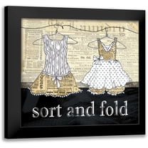 Robinson, Carol 12x12 Black Modern Framed Museum Art Print Titled - Sort and Fold