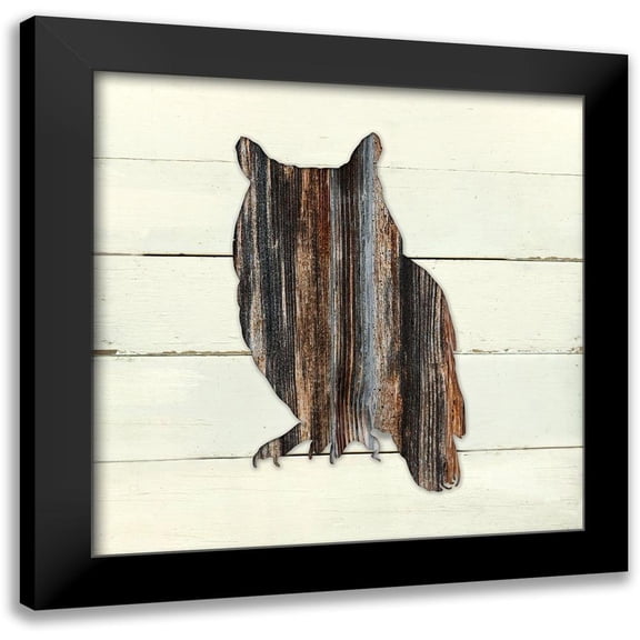 Robinson, Carol 12x12 Black Modern Framed Museum Art Print Titled - Woodland Owl