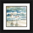 thumbnail image 1 of Robinson, Carol 12x12 Black Ornate Wood Framed with Double Matting Museum Art Print Titled - Beach Birds, 1 of 4