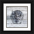 thumbnail image 1 of Robinson, Carol 12x12 Black Ornate Wood Framed with Double Matting Museum Art Print Titled - Blue Scallop, 1 of 4