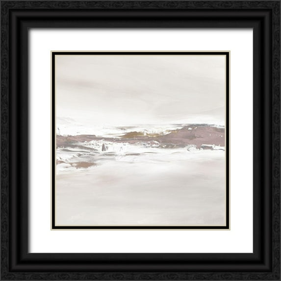 Robinson, Carol 12x12 Black Ornate Wood Framed with Double Matting Museum Art Print Titled - Blushing Breakers