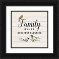 thumbnail image 1 of Robinson, Carol 12x12 Black Ornate Wood Framed with Double Matting Museum Art Print Titled - Family Birds, 1 of 4