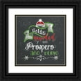 thumbnail image 1 of Robinson, Carol 12x12 Black Ornate Wood Framed with Double Matting Museum Art Print Titled - Feliz Navidad, 1 of 4