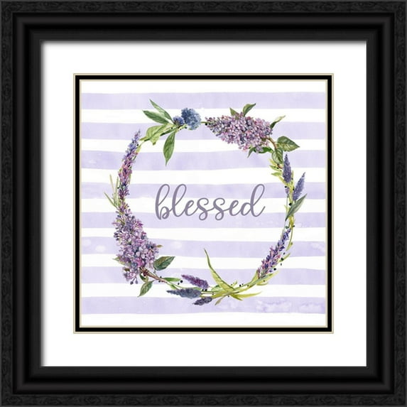 Robinson, Carol 12x12 Black Ornate Wood Framed with Double Matting Museum Art Print Titled - Lavender Blessed