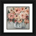 thumbnail image 1 of Robinson, Carol 12x12 Black Ornate Wood Framed with Double Matting Museum Art Print Titled - Painterly Bouquet, 1 of 4