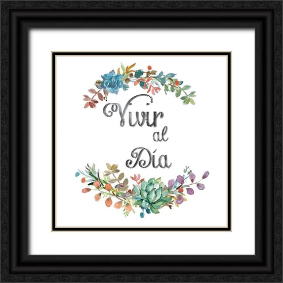 Robinson, Carol 12x12 Black Ornate Wood Framed with Double Matting Museum Art Print Titled - Vivir Al Dia