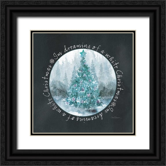 Robinson, Carol 12x12 Black Ornate Wood Framed with Double Matting Museum Art Print Titled - White Christmas
