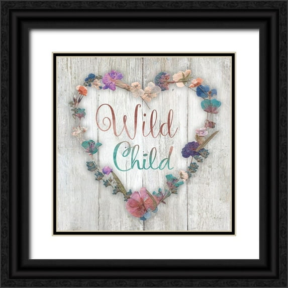 Robinson, Carol 12x12 Black Ornate Wood Framed with Double Matting Museum Art Print Titled - Wild Child