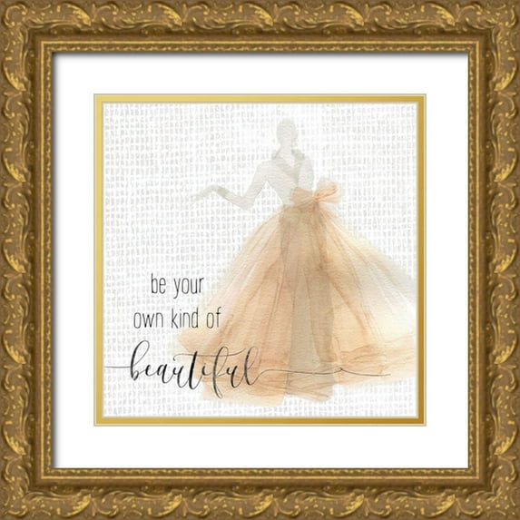 Robinson, Carol 12x12 Gold Ornate Wood Framed with Double Matting Museum Art Print Titled - Be Beautiful