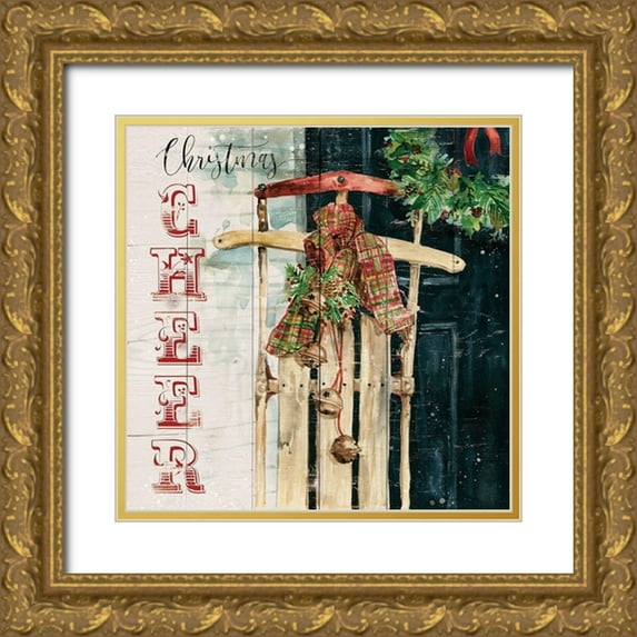Robinson, Carol 12x12 Gold Ornate Wood Framed with Double Matting Museum Art Print Titled - Christmas Cheer