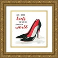 thumbnail image 1 of Robinson, Carol 12x12 Gold Ornate Wood Framed with Double Matting Museum Art Print Titled - Conquer Heels, 1 of 4