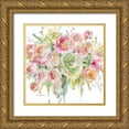 thumbnail image 1 of Robinson, Carol 12x12 Gold Ornate Wood Framed with Double Matting Museum Art Print Titled - Graceful Bouquet, 1 of 4