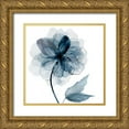 thumbnail image 1 of Robinson, Carol 12x12 Gold Ornate Wood Framed with Double Matting Museum Art Print Titled - Indigo Bloom I, 1 of 4