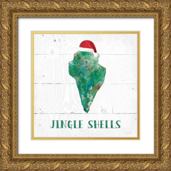 Robinson, Carol 12x12 Gold Ornate Wood Framed with Double Matting Museum Art Print Titled - Jingle Shells
