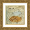 thumbnail image 1 of Robinson, Carol 12x12 Gold Ornate Wood Framed with Double Matting Museum Art Print Titled - Relax, 1 of 4