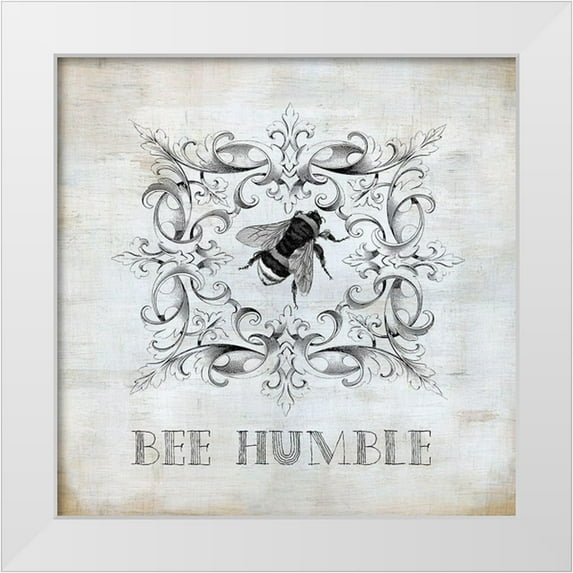 Robinson, Carol 12x12 White Modern Wood Framed Museum Art Print Titled - Bee Humble