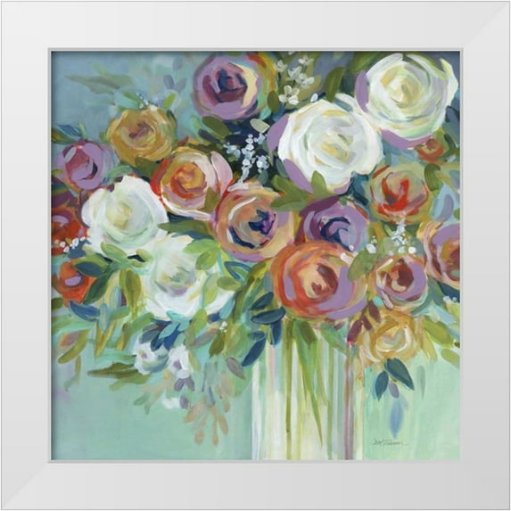 Robinson, Carol 12x12 White Modern Wood Framed Museum Art Print Titled - Confetti Bouquet II