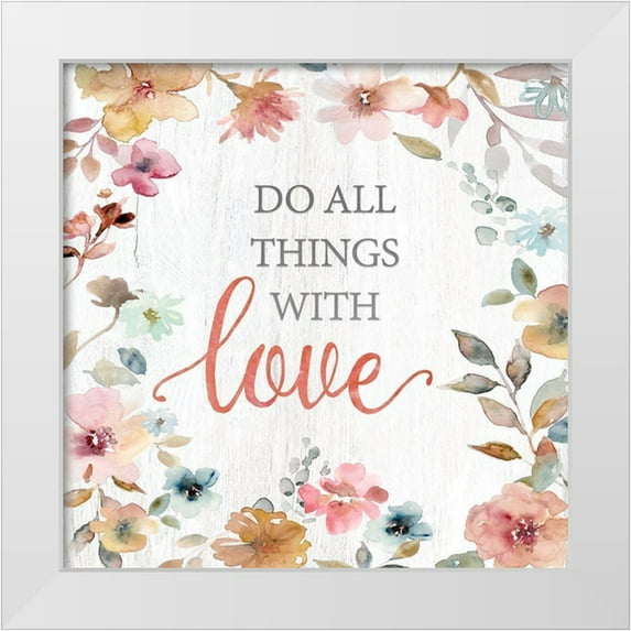 Robinson, Carol 12x12 White Modern Wood Framed Museum Art Print Titled - Do All Things