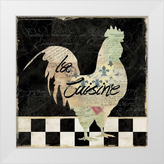 Robinson, Carol 12x12 White Modern Wood Framed Museum Art Print Titled - French Rooster