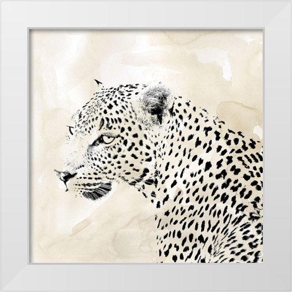 Robinson, Carol 12x12 White Modern Wood Framed Museum Art Print Titled - Leopard Spots II